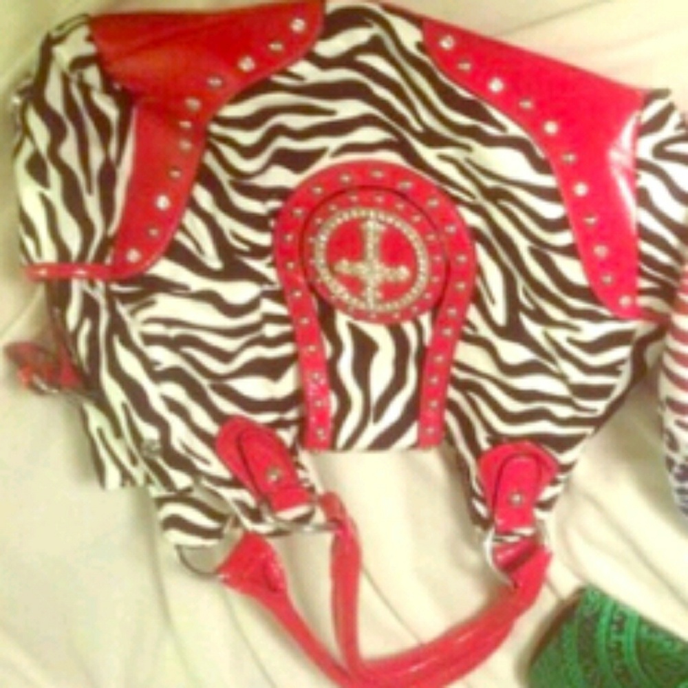 Red leather cross bag